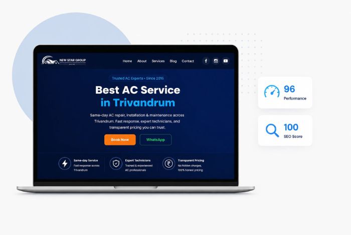 New Star AC Service Website